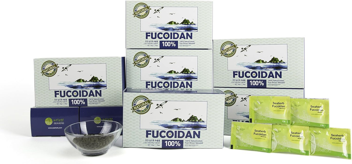 100% Natural Brown Seaweed Extract Fucoidan Powder (50g) - USFDA Approved SeaHerb Supplement