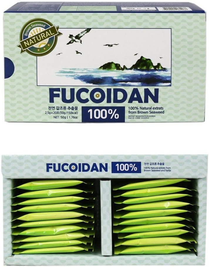 100% Natural Brown Seaweed Extract Fucoidan Powder (50g) - USFDA Approved SeaHerb Supplement