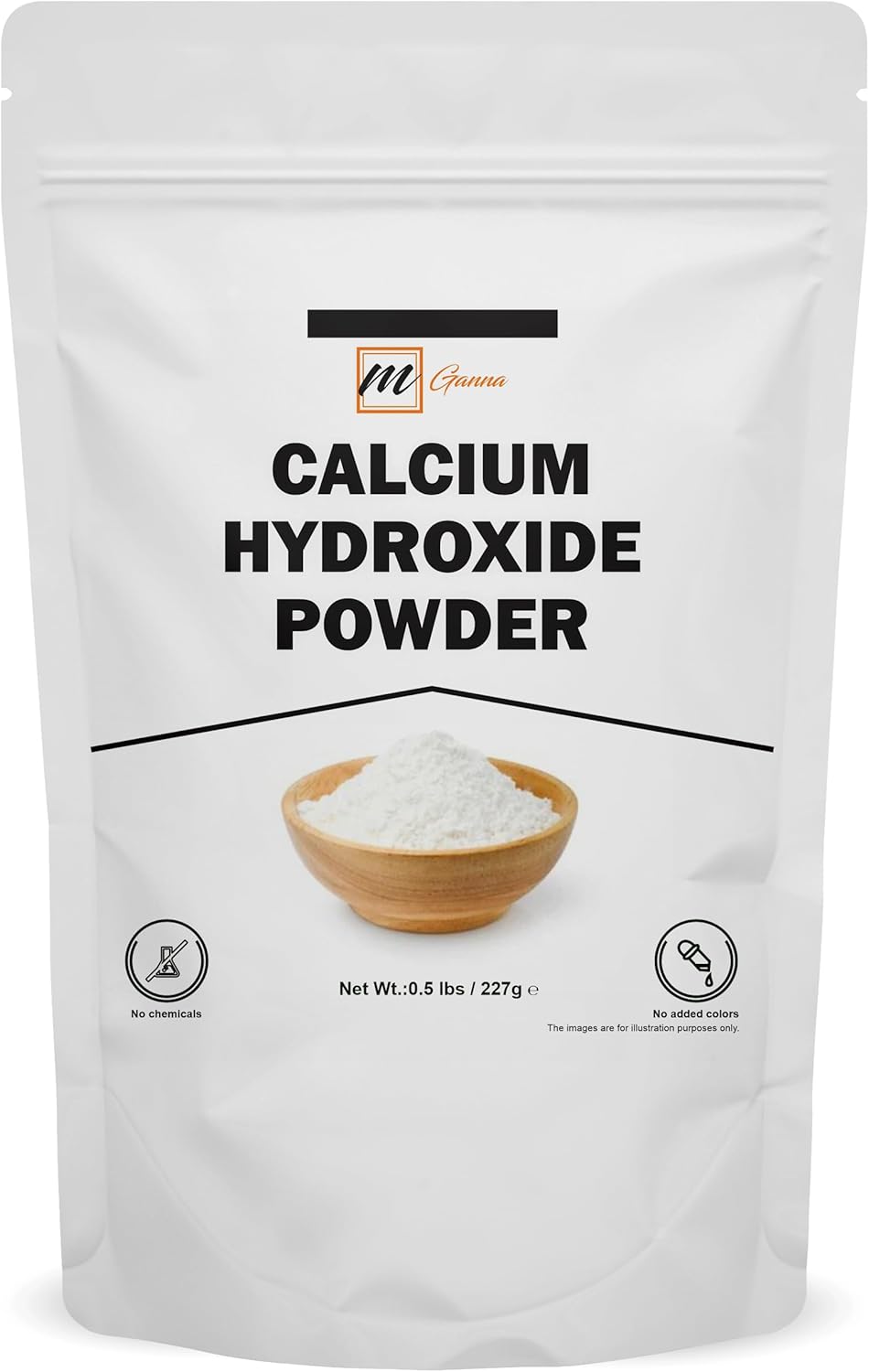 100% Natural Calcium Hydroxide Powder for Food & Cosmetics - 227g / 0.5lbs