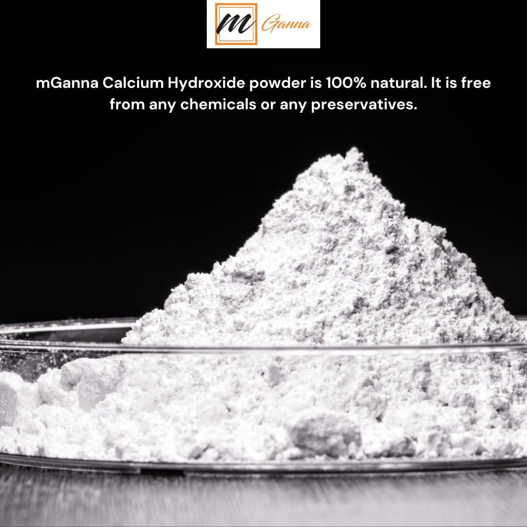 100% Natural Calcium Hydroxide Powder for Food & Cosmetics - 227g / 0.5lbs