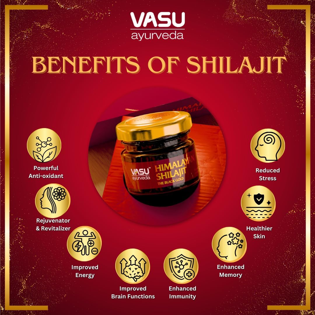 100% Natural Himalayan Shilajit Resin: Highest Potency Lab Tested Pure Fulvic Acid & 85+ Trace Minerals - Energy Booster - 100 Day Supply - Pack of 2