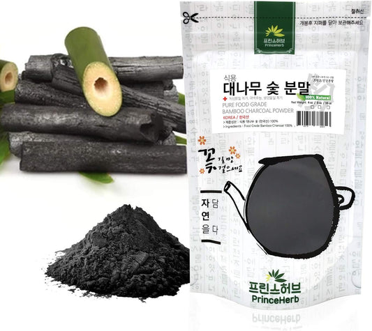 100% Natural PrinceHerb Medicinal Korean Herbal Powder with Activated Bamboo Charcoal - 8 oz
