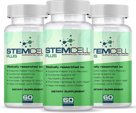100% Natural Stem Cell Plus for Inflammation and Joint Pain Relief - Promotes Tissue and Cell Regeneration