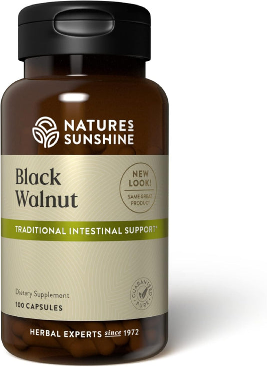 100 Nature's Sunshine Black Walnut Capsules for Natural Health Support