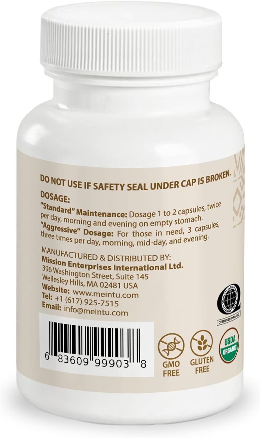 100% Organic Essiac Tea Capsules - Advanced Antioxidant Blend for Overall Health - 8 Herb Supplement - 60 Capsules