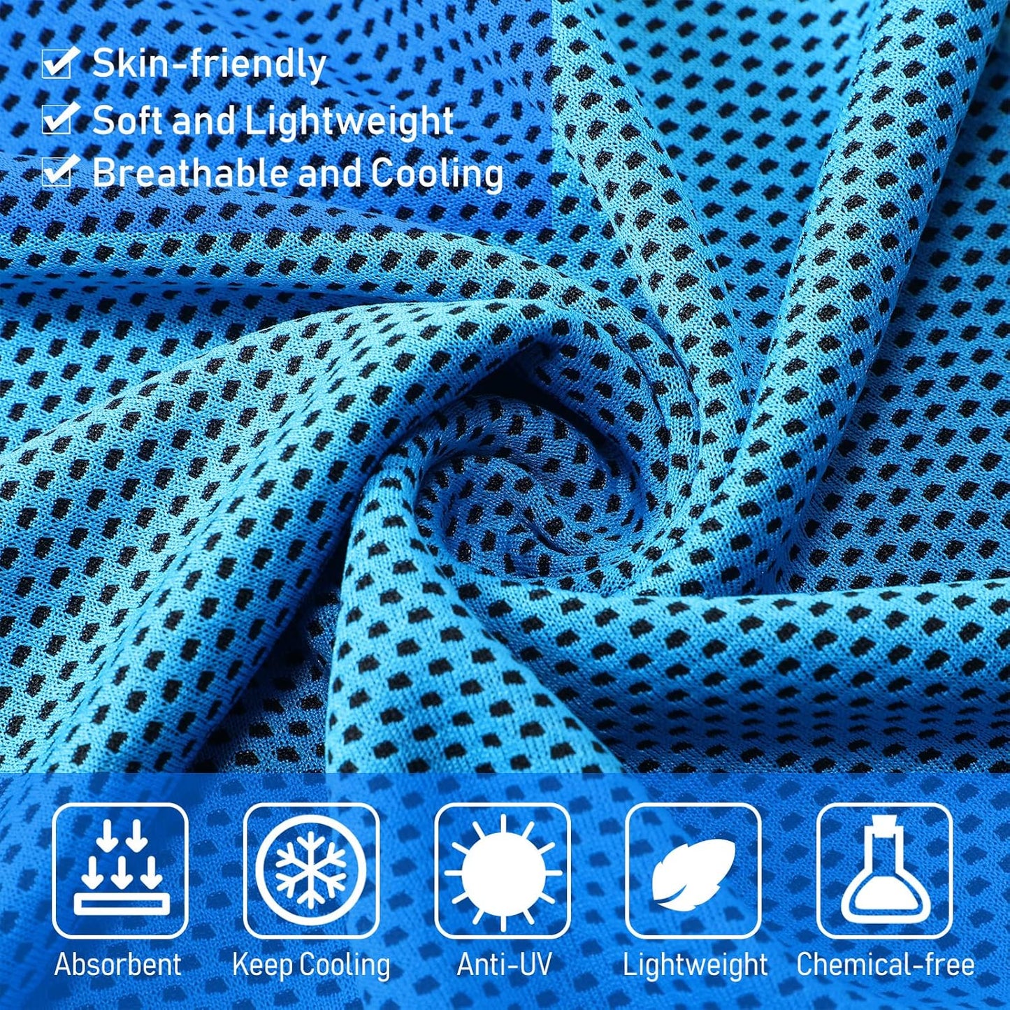 100 Pack Cooling Towel Microfiber Ice Towel for Gym Yoga Golf Beach Workout - Breathable Chilly Sweat Towels for Neck and Face