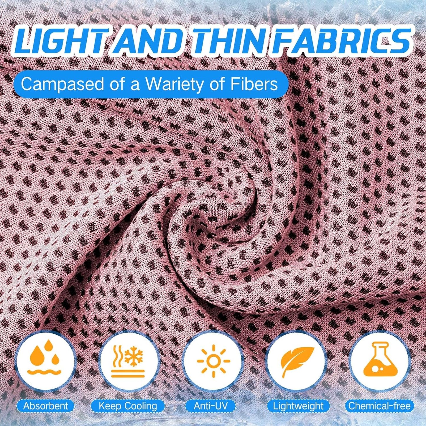 100 Pack Microfiber Cooling Towels for Gym, Yoga, Golf, and Beach - Breathable Ice Towels for Neck and Face - Chilly Sweat Towels for Sports