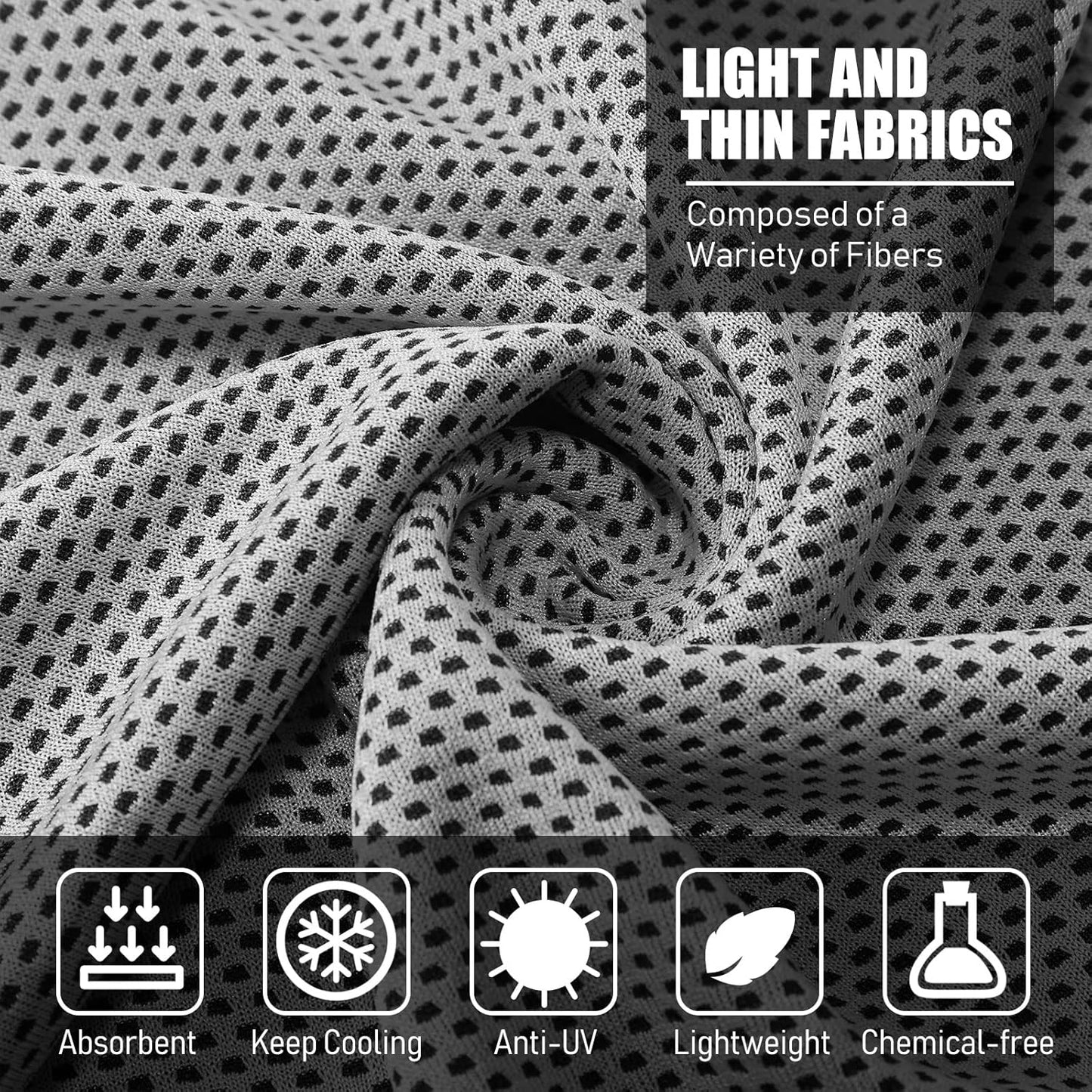100 Pack Microfiber Cooling Towels for Gym, Yoga, Golf, Beach - Breathable Chilly Sports Towel for Neck and Face - Ice Towel for Sweat Relief