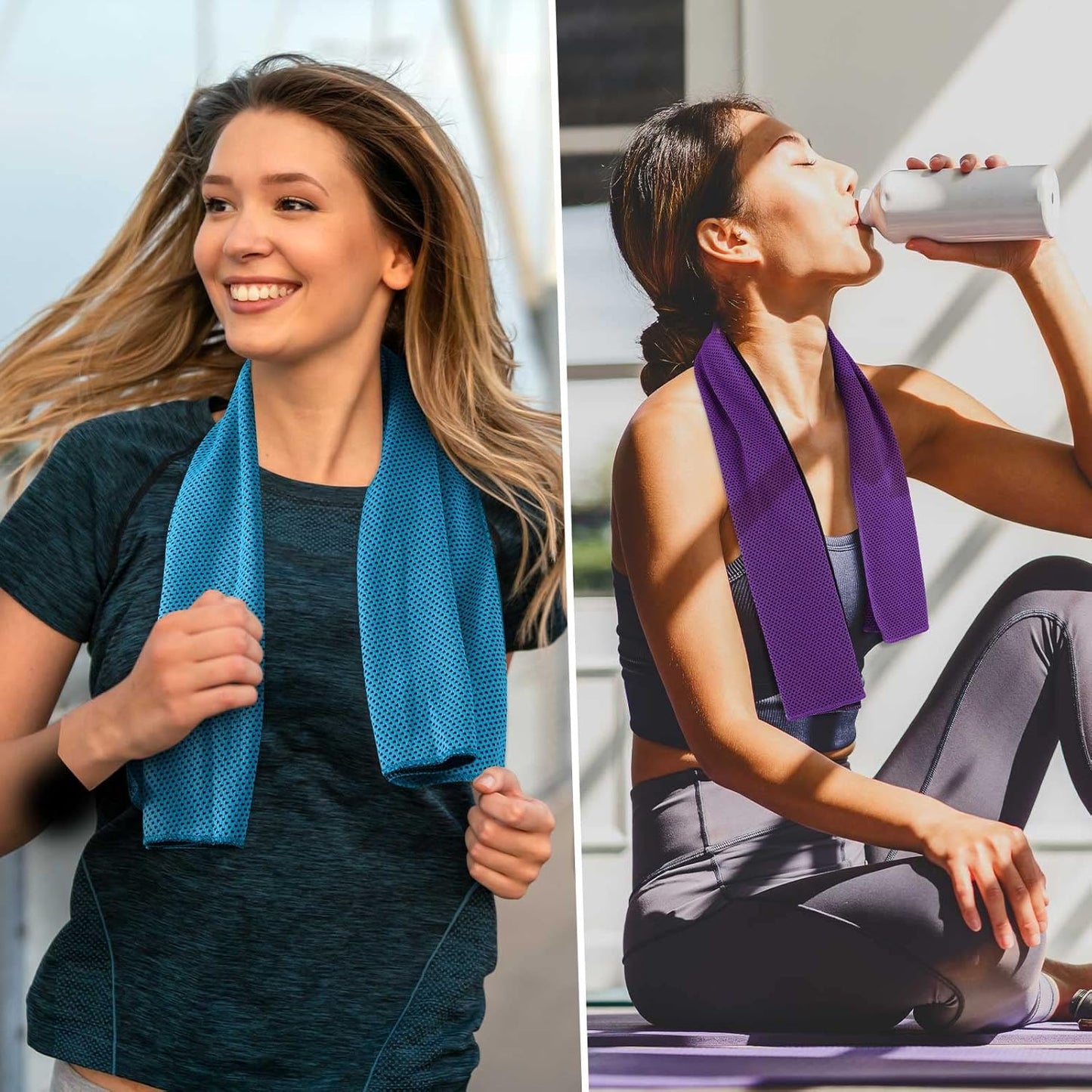 100-Pack Microfiber Cooling Towels for Gym, Yoga, Golf, and Beach Workouts - Breathable Ice Towels for Neck and Face