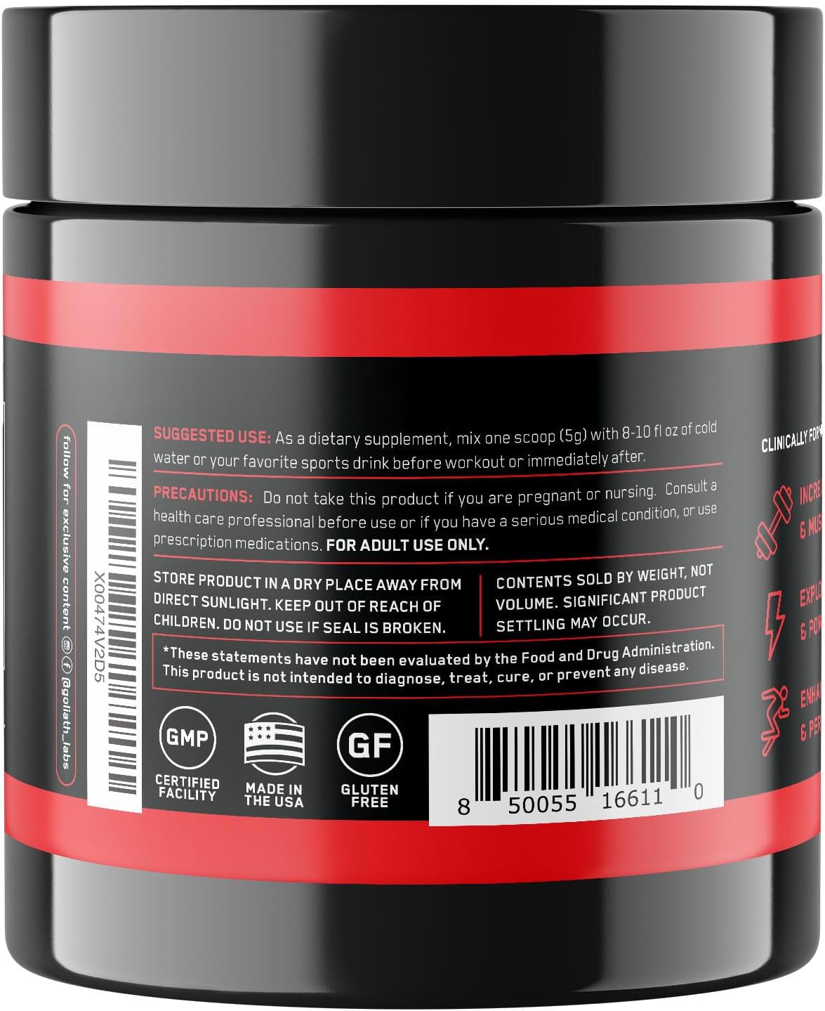 100% Pure Creatine Monohydrate for Strength, Muscle Gain, Workout Recovery - 60 Servings, 300g - BoostGo Australia