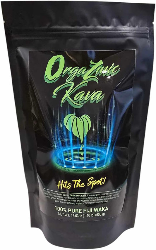 100% Pure Fijian Waka Kava Powder, 17.63 oz (1.10 lb) - Sleep Aid and Stress Relief
