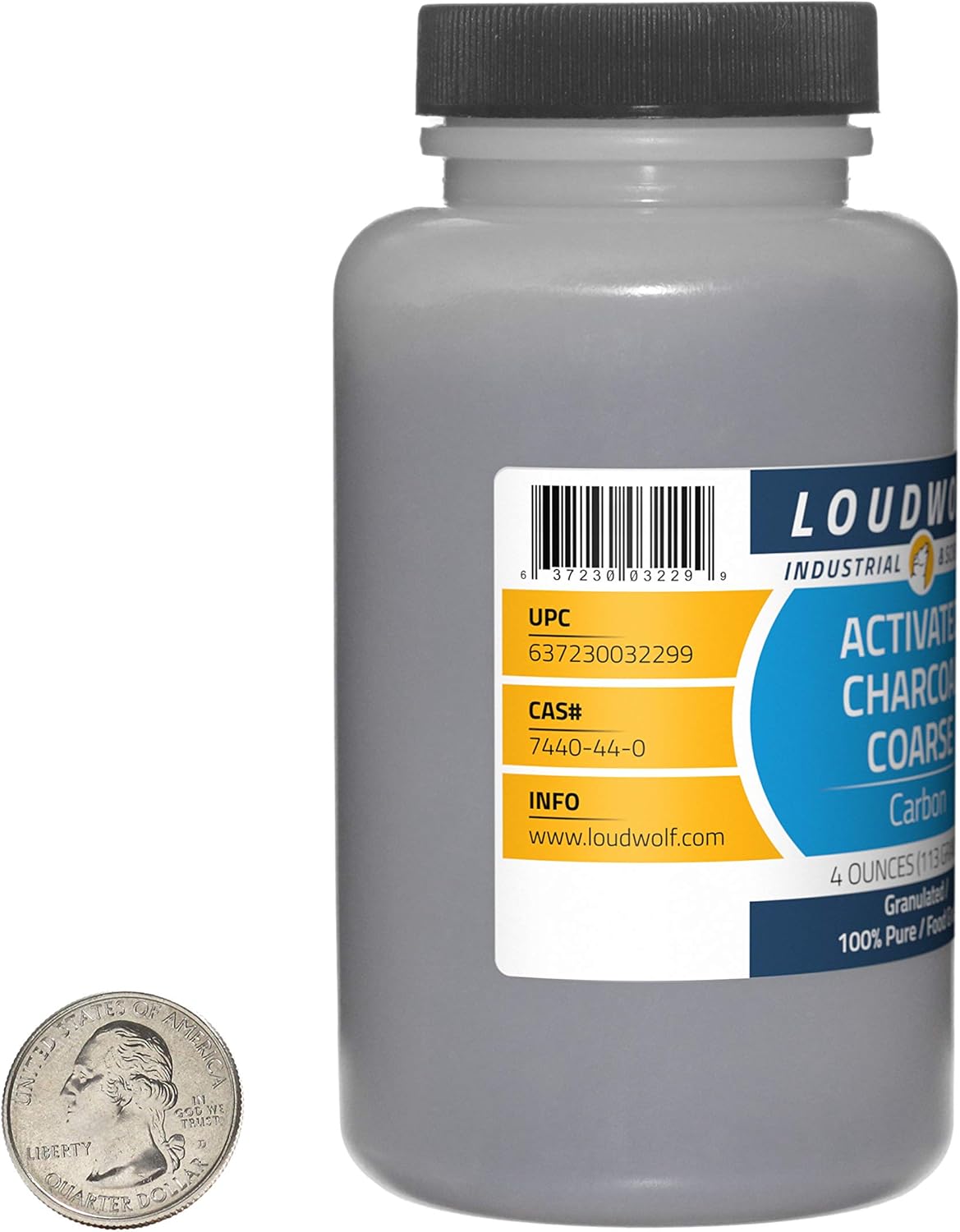 100% Pure Food Grade Activated Charcoal - 8 Ounces, Set of 2 Bottles