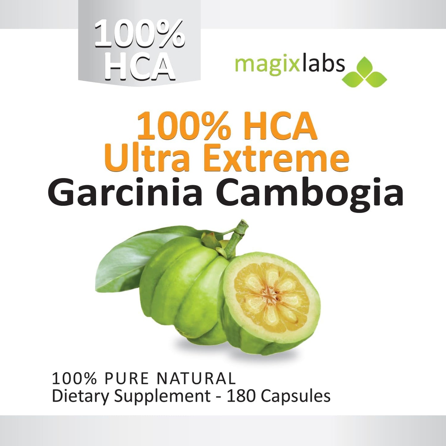 100% Pure Garcinia Cambogia Extract - Ultra Extreme HCA Formula by MagixLabs - Fast Acting Natural Supplement