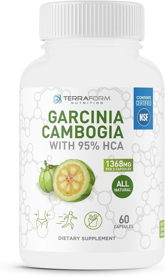 100% Pure Garcinia Cambogia Extract with 95% Natural HCA - 1368mg per Serving - Fast Slimming Formula Support - All-Natural Appetite Suppressant - 30 Servings for Men & Women