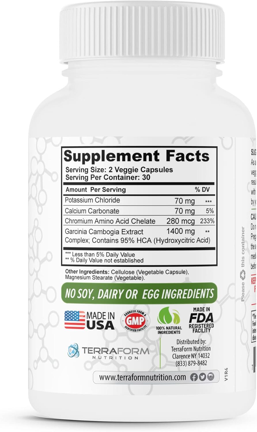 100% Pure Garcinia Cambogia Extract with 95% Natural HCA - 1368mg per Serving - Fast Slimming Formula Support - All-Natural Appetite Suppressant - 30 Servings for Men & Women