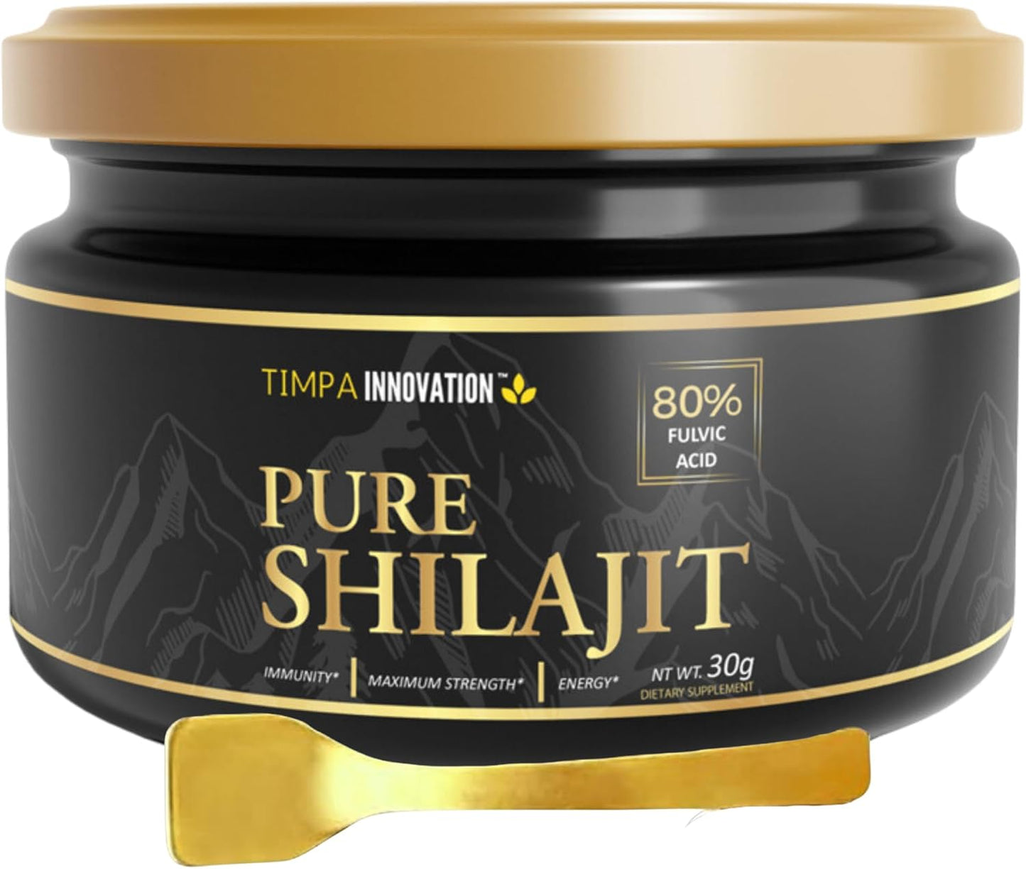100% Pure Himalayan Shilajit Resin - Potent Premium Supplement with 85+ Trace Minerals and 80% Fulvic Acid - Organic Shilajit for Men and Women - 30g