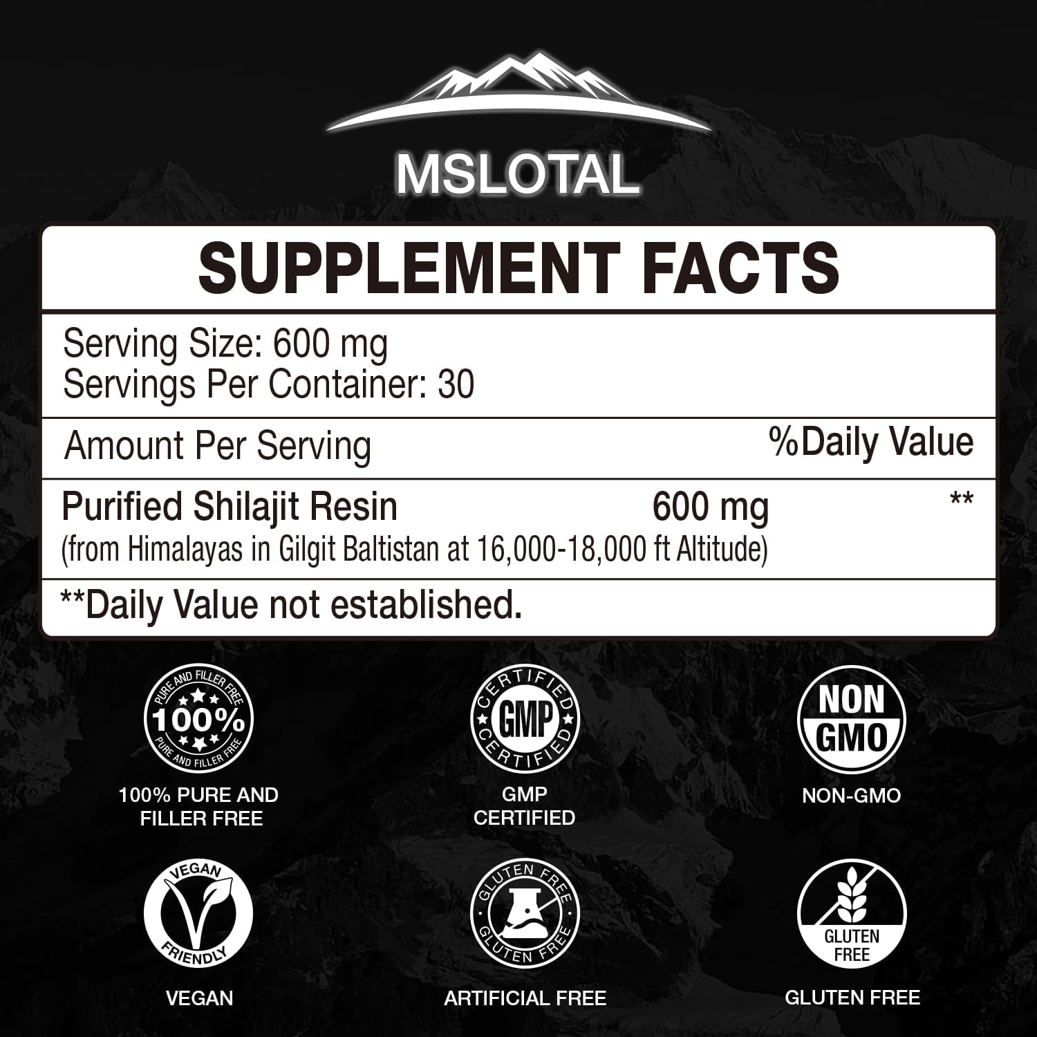 100% Pure Himalayan Shilajit Resin Gold Grade Supplement - 60g Shilajit for Men and Women - Includes 85+ Trace Minerals - 30g (2 Packs)