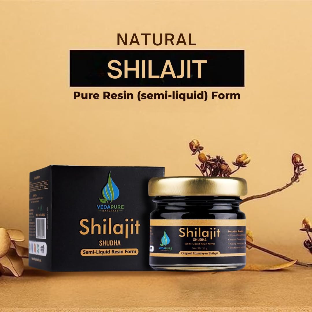 100% Pure Himalayan Shilajit Resin with Fulvic Acid & 85+ Trace Minerals - Energy & Immune Support - 15g