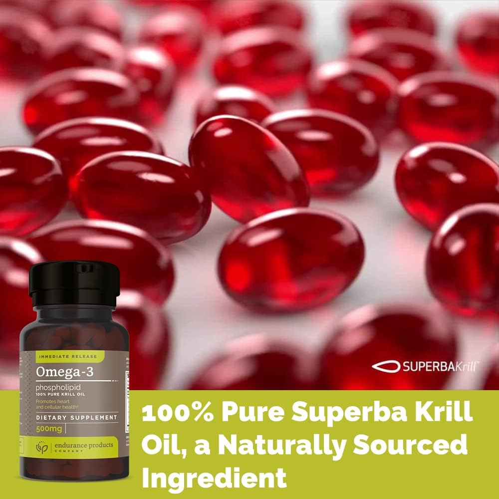 100% Pure Krill Oil Softgels with Omega-3s EPA, DHA, and Astaxanthin - 180 Count - High Potency Formula