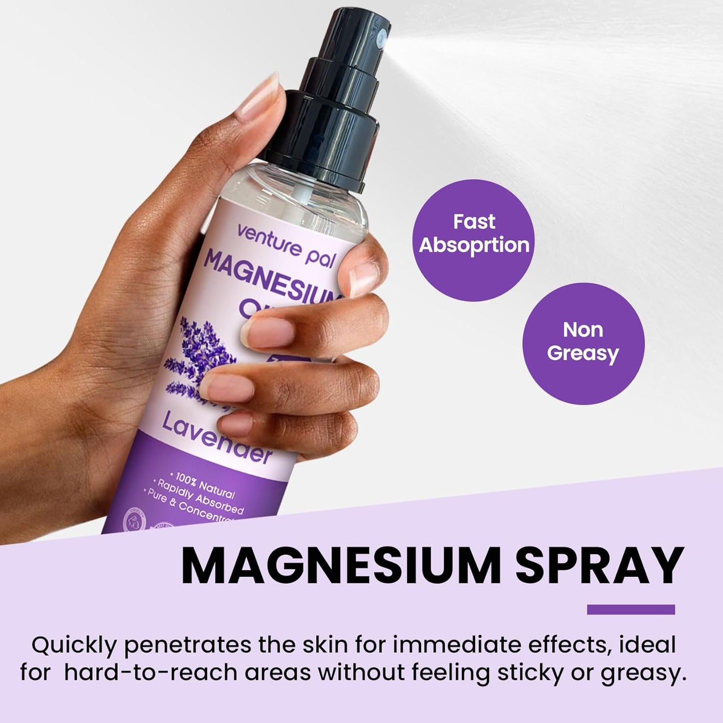 100% Pure Magnesium Oil Spray Set - Big 8 oz - Venture Pal