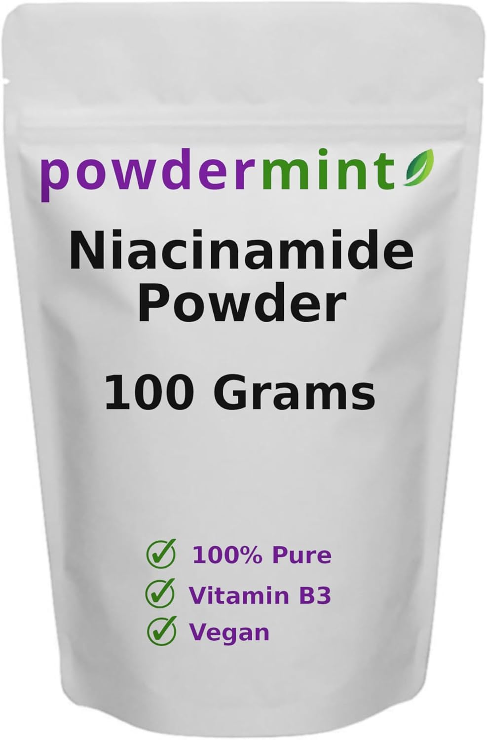 100% Pure Niacinamide Powder 500mg - Flush-Free Vitamin B3 Supplement (100g)