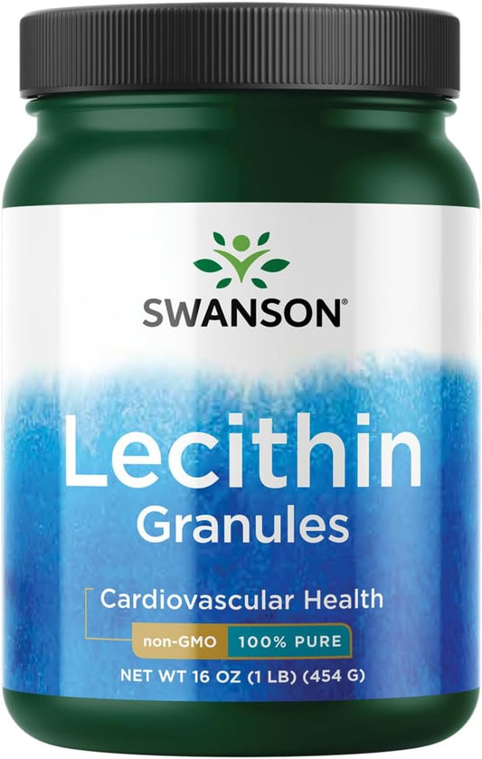 100% Pure Non-GMO Lecithin Granules by Swanson - 16 Ounce (454g) Pack - BoostGo Australia