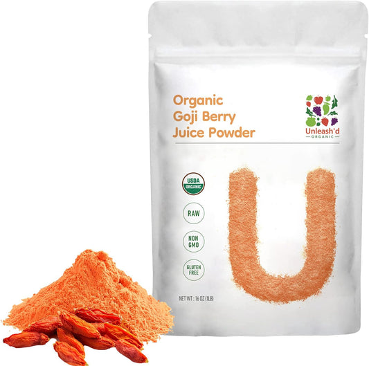 100% Pure Organic Goji Berry Juice Powder - 16 oz - Antioxidant & Multivitamin Rich - Immune Boost - Eye & Skin Health Support