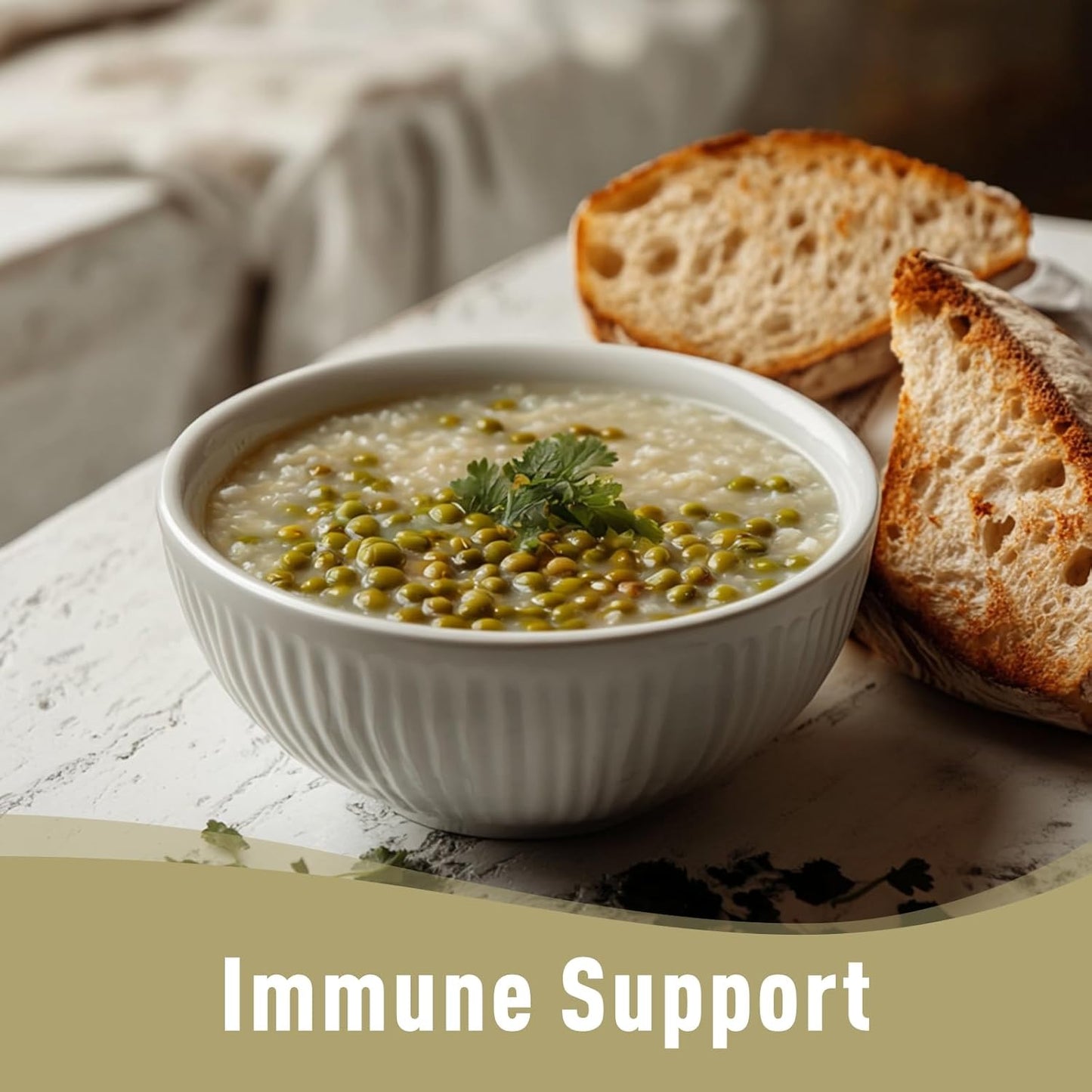 100% Pure Organic Mung Bean Protein Powder - 16 oz, Rich in Vitamins & Fiber, Supports Immune Health & Digestion