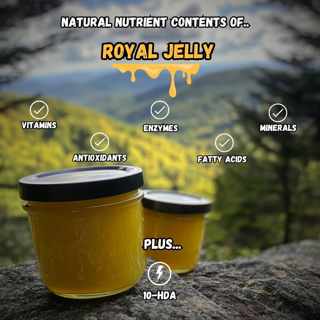 100% Pure Royal Jelly by Naturifyze - Raw & Unprocessed Immune Support Supplement with Vitamins & Amino Acids - Natural Sour Taste - 2oz