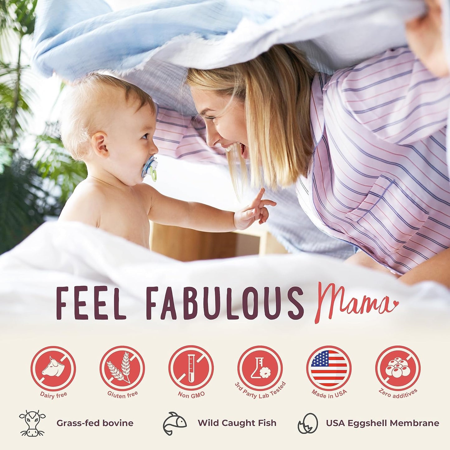 100 Servings Mama Natural Multi Collagen Protein Powder Value Pack - Unflavored & Hydrolyzed - 6 Types of Pure Collagen Peptides for Women - Grass Fed Beef, Wild Fish & USA Eggshell - Supplement