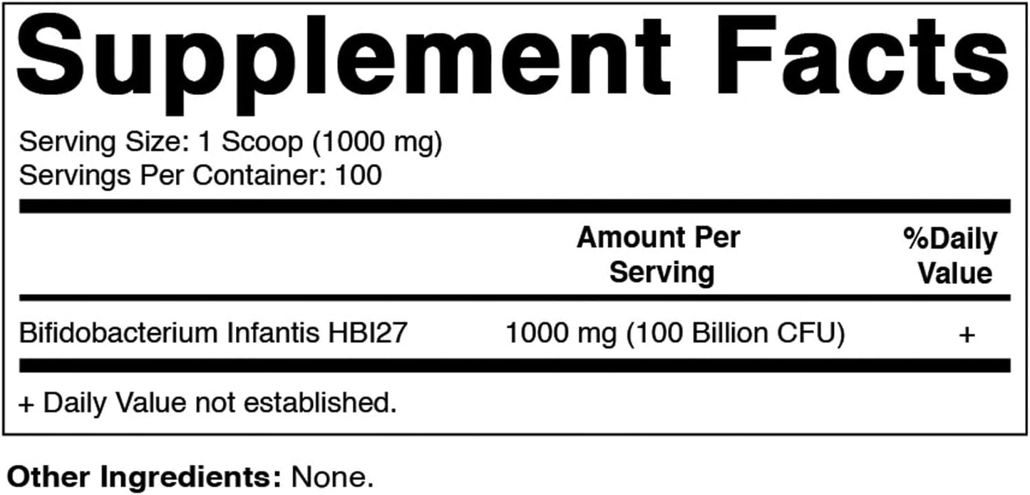 100 Servings of Vitamatic Bifidobacterium Infantis Probiotic Powder for Digestive Health - 100g (3.5 oz)