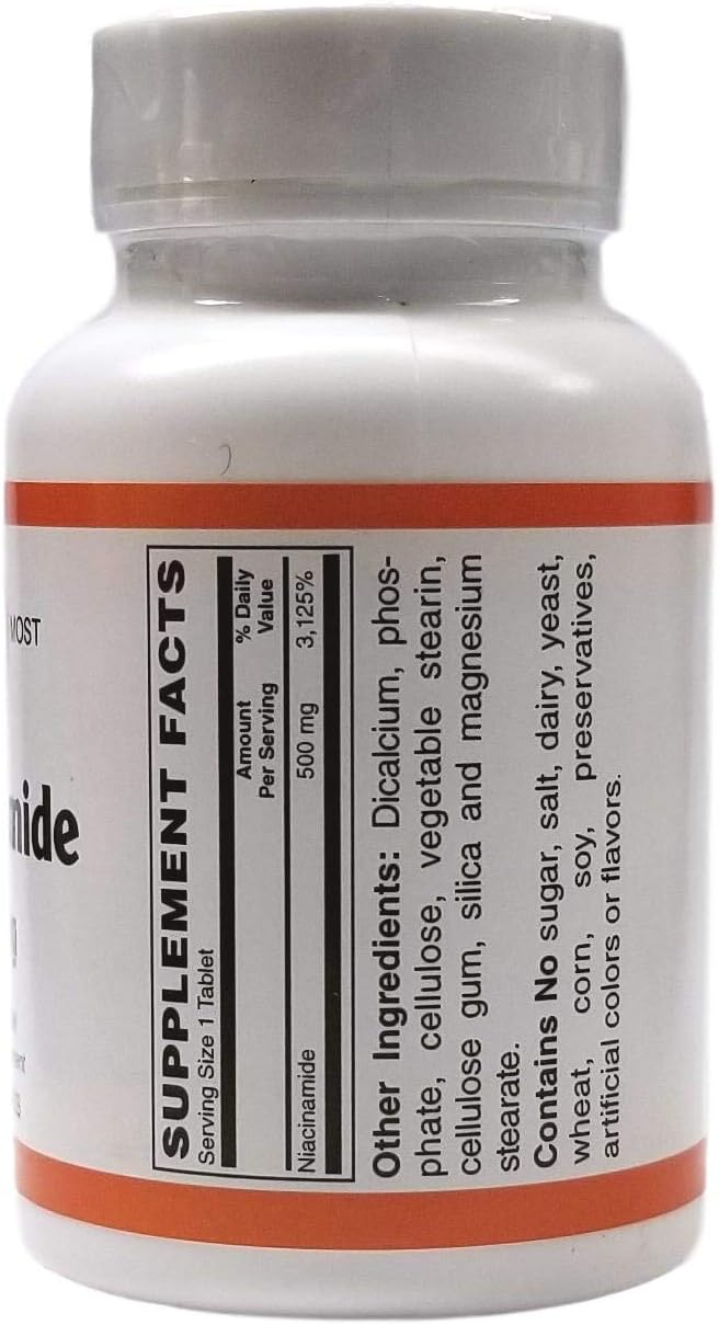 100 Tablets of Niacinamide by Holistic Health International, LLC - Essential Vitamin Supplement for Overall Wellbeing