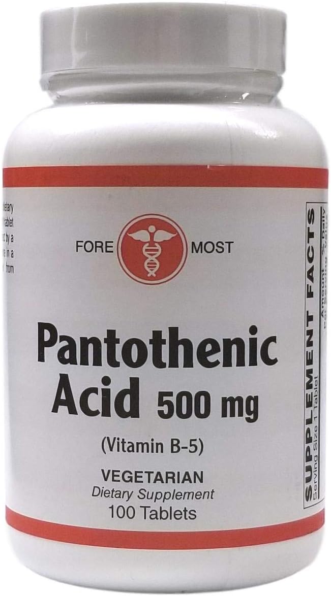 100 Tablets of Pantothenic Acid by Holistic Health International, LLC