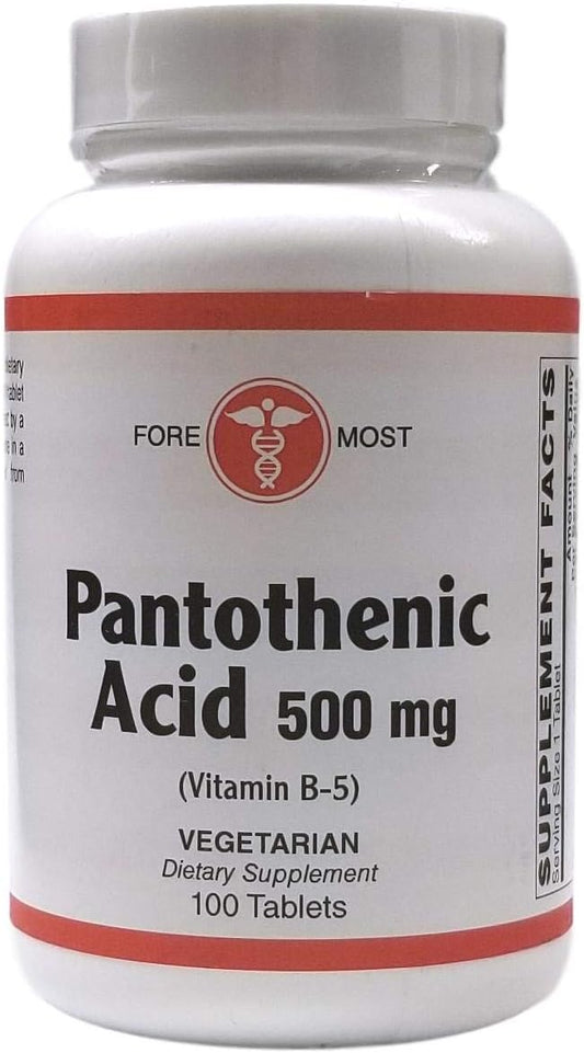 100 Tablets of Pantothenic Acid by Holistic Health International, LLC