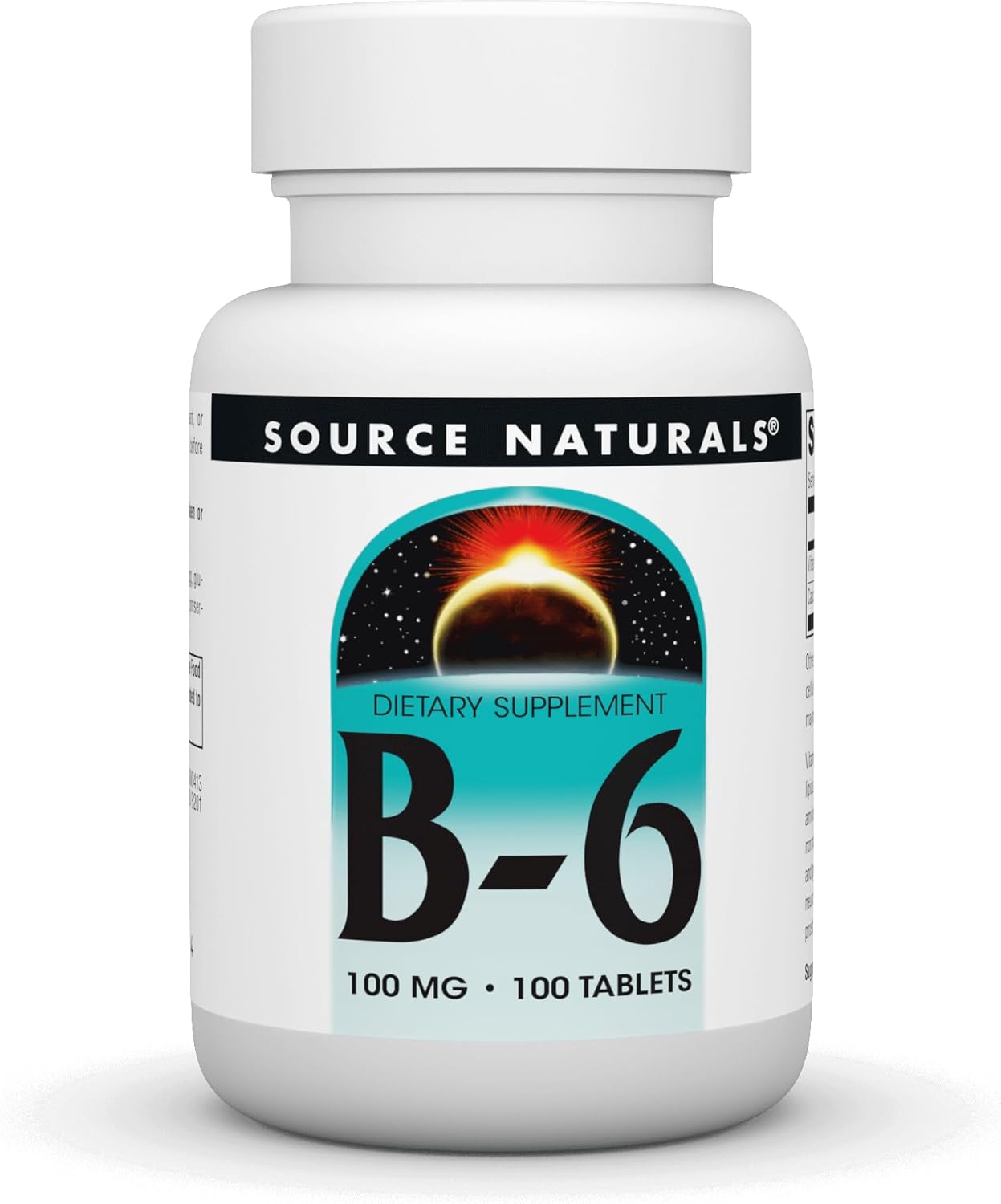 100 Tablets of Source Naturals Vitamin B-6 100mg for Immune System Support