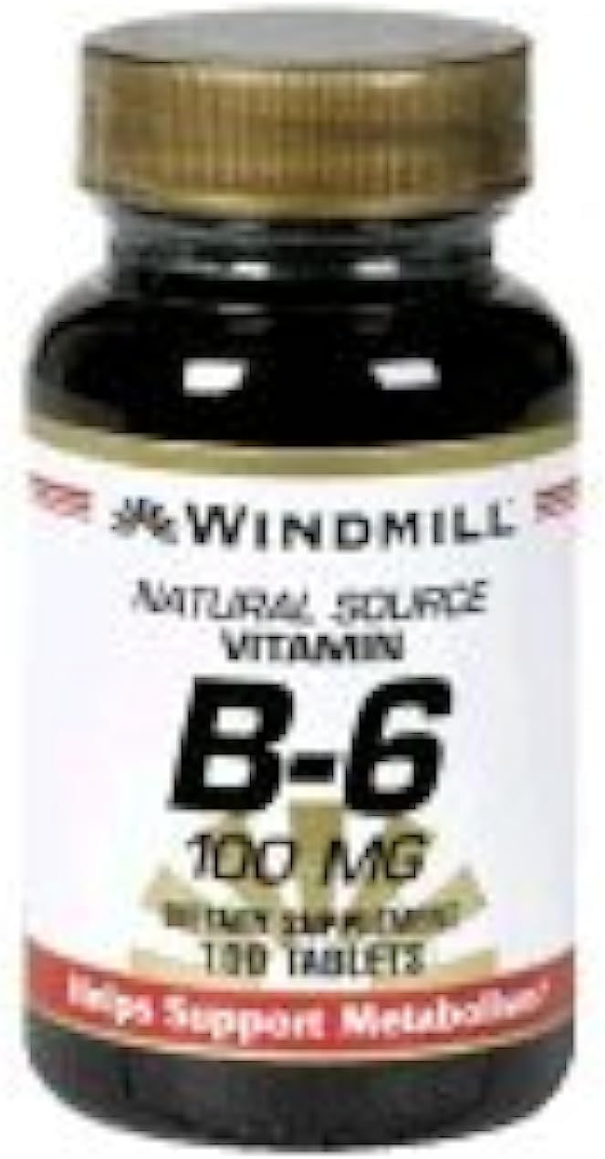 100 Tablets of Windmill Vitamin B-6 with 100 mg Strength