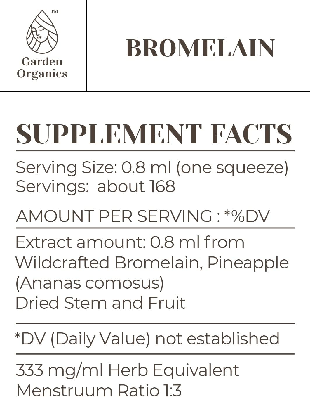 100% Wildcrafted Bromelain Pineapple Tincture Extract - Immune System Booster, Alcohol-Free Liquid Drops (4 fl oz)