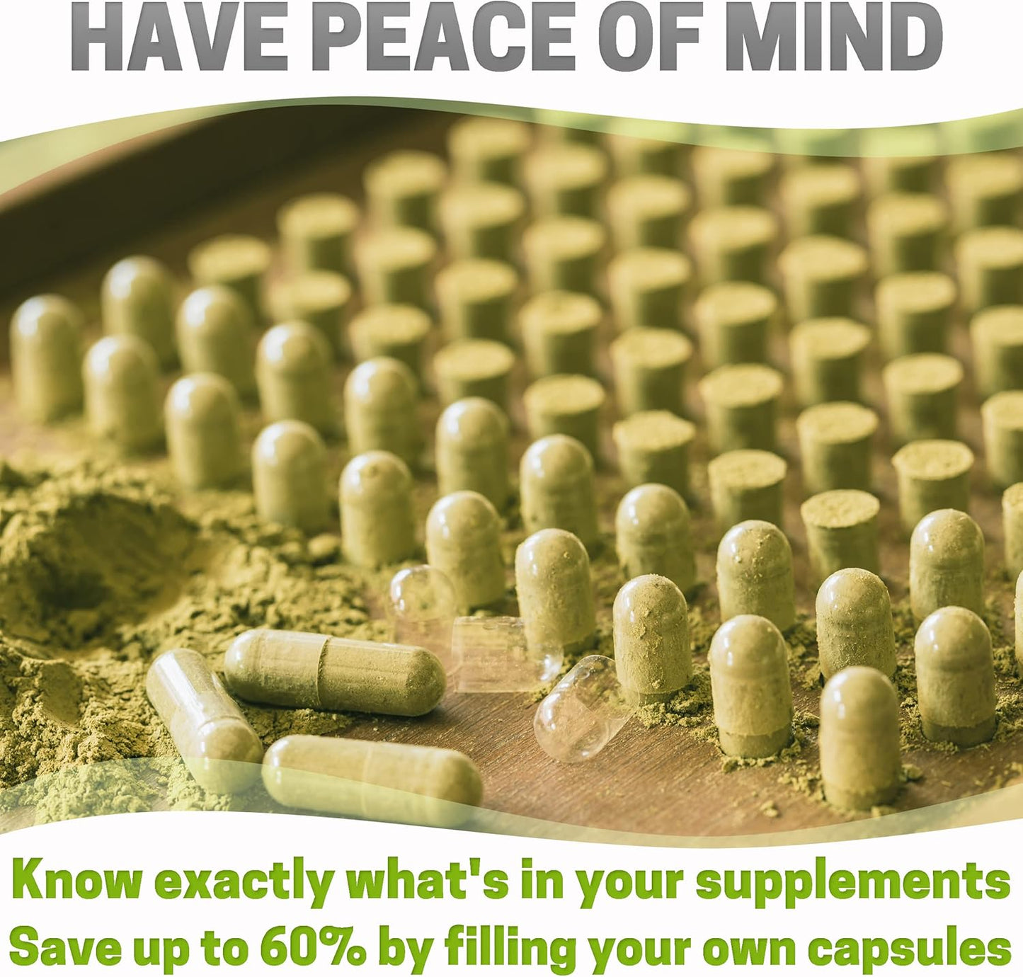 1000 Count Separated Size 00 Capsules with 8 Ounce Lion's Mane Powder Bundle by XPRS Nutra