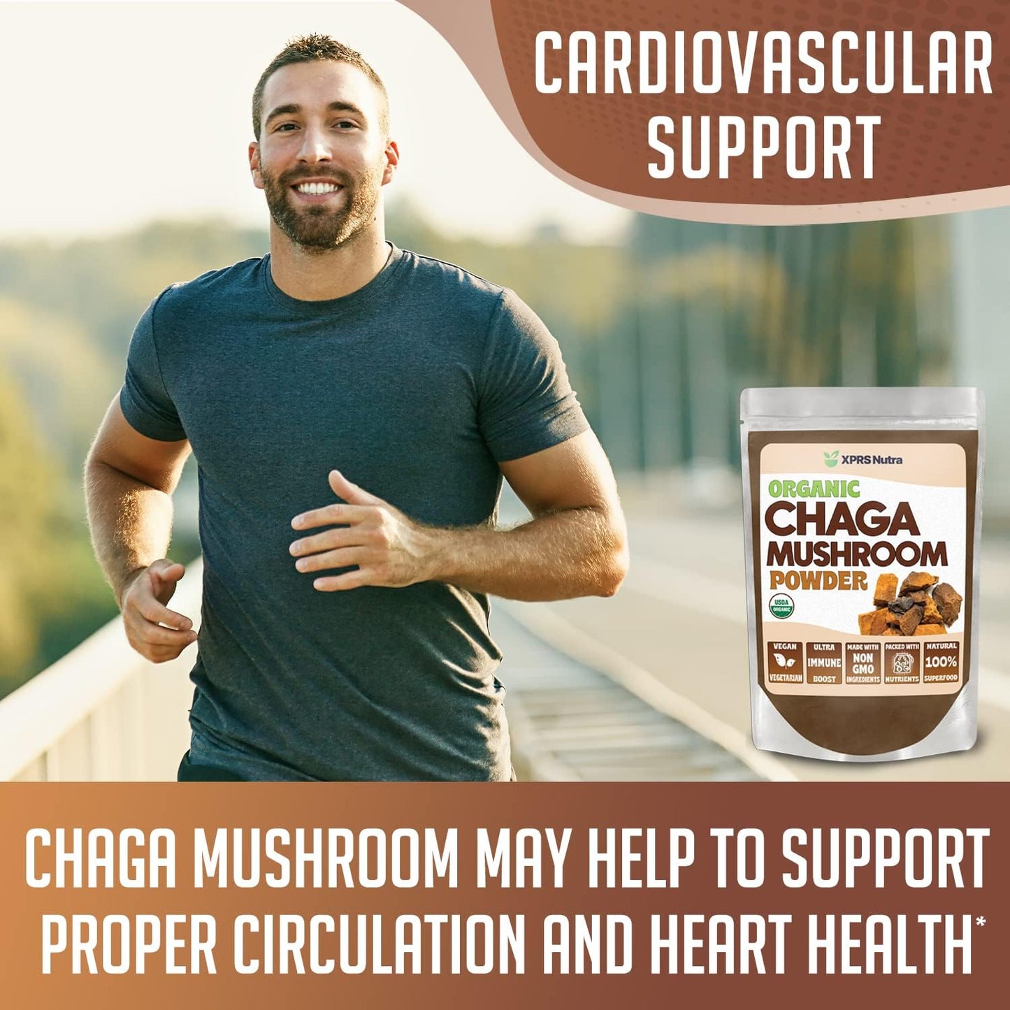 1000 Count Size 0 XPRS Nutra Capsules with 8 Ounce Chaga Powder Bundle