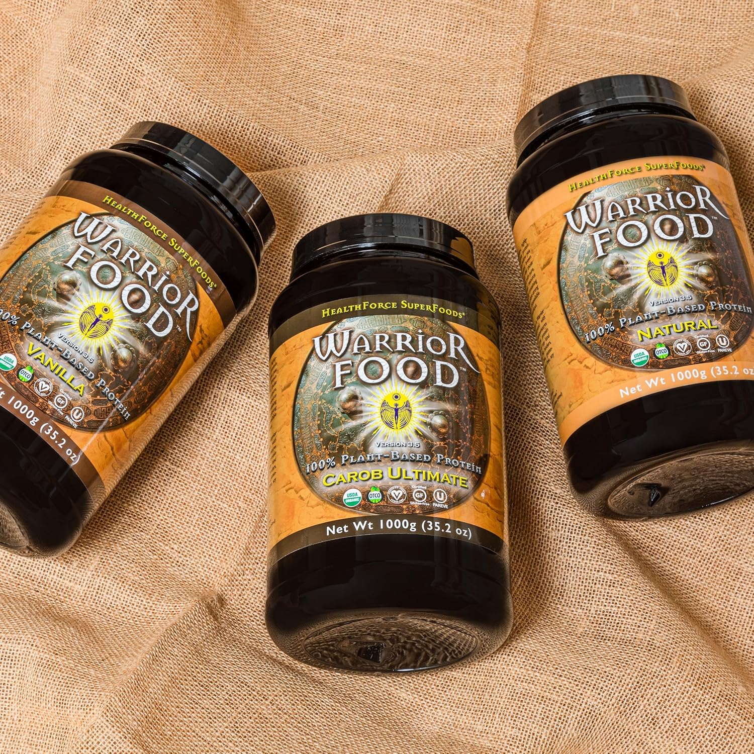 1000 Grams HealthForce SuperFoods Warrior Protein Powder - Natural Flavor