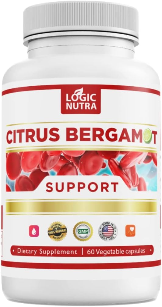 1000 mg Citrus Bergamot Extract Capsules - (2) 60 Count Bottles by Logic Nutra