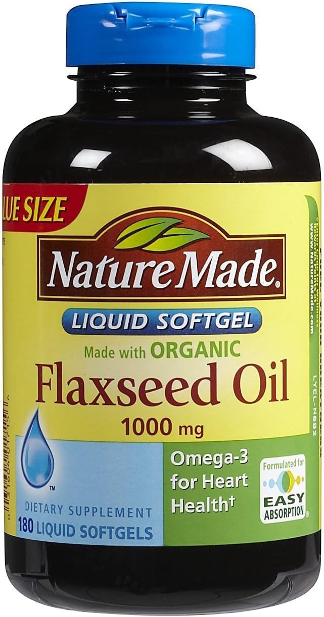 1000 mg Flaxseed Oil Softgels by Nature Made for Heart Health and Joint Support