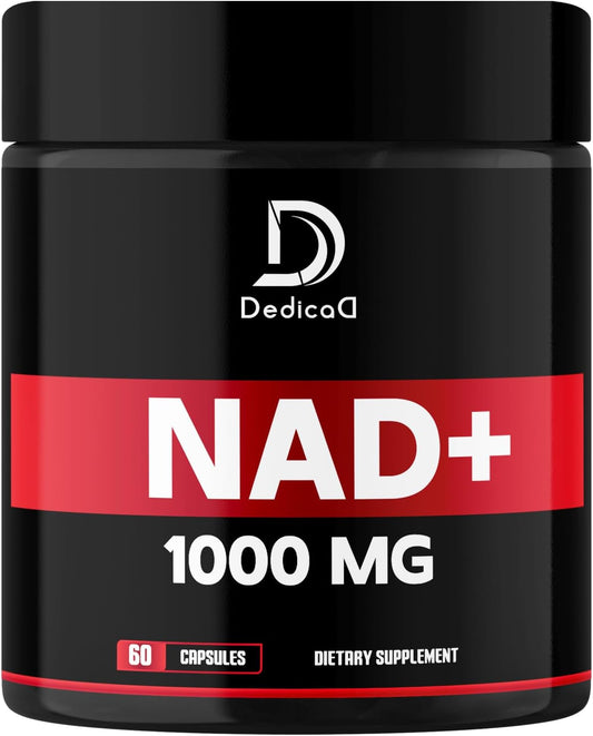 1000 mg Pure NAD+ Supplement for Energy, DNA Repair, Aging Defense, Brain Function - 60 Capsules
