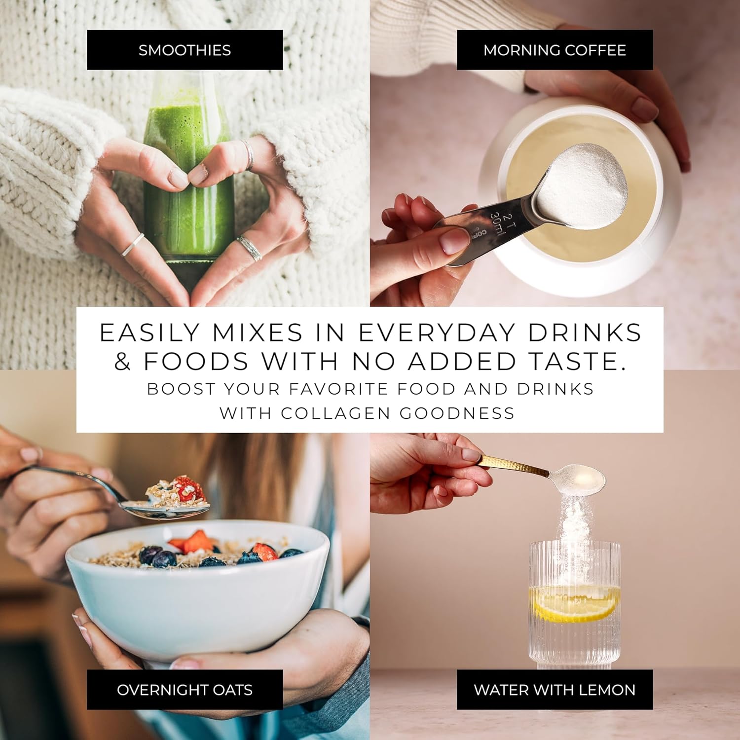 10,000mg Double Hydrolyzed Marine Collagen Powder - Unflavored Bundle for Hair, Skin & Nails - 1kg & 5oz - Maximum Absorption Formula