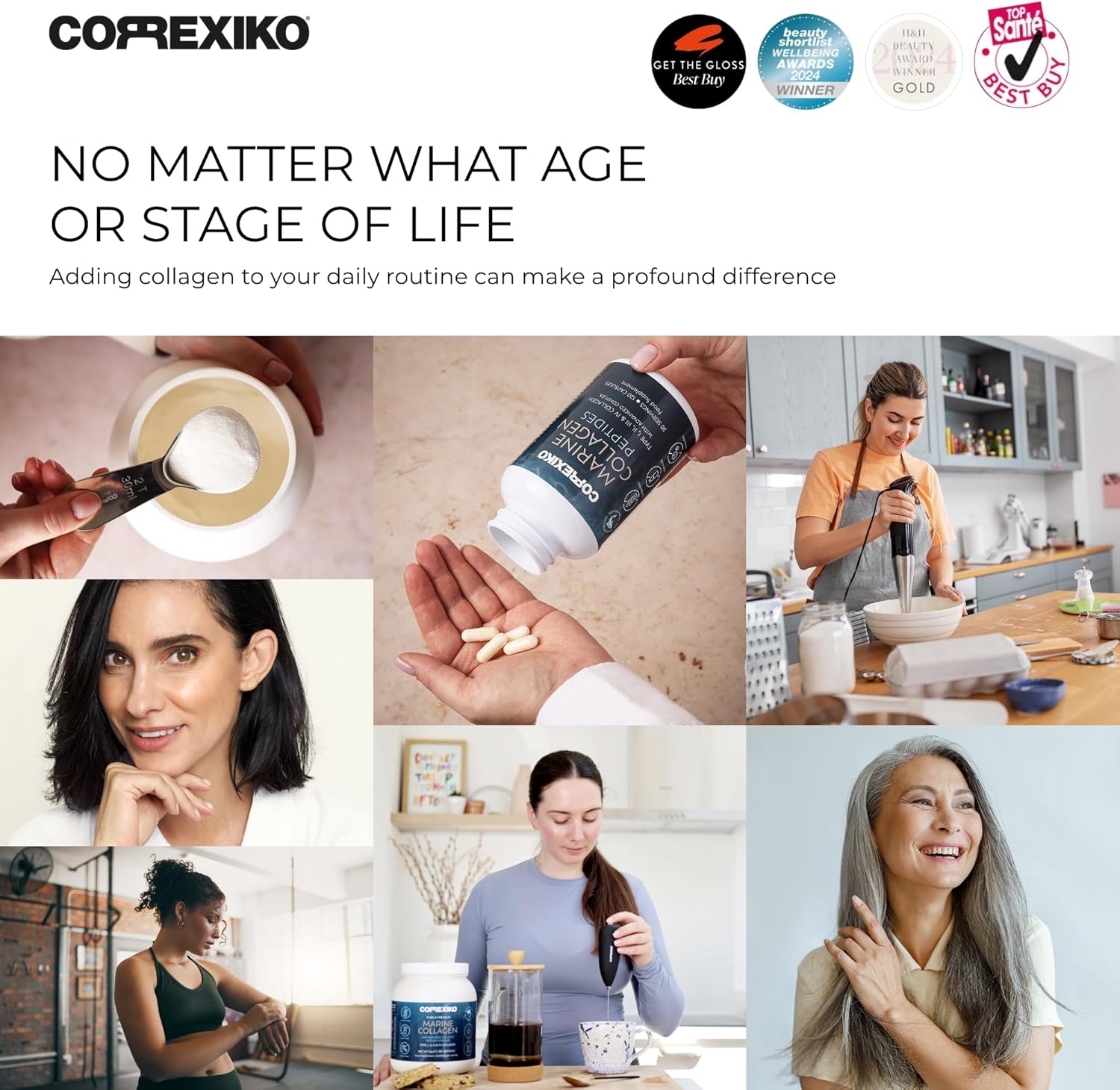 10,000mg Double Hydrolyzed Marine Collagen Powder - Unflavored Bundle for Hair, Skin & Nails - 1kg & 5oz - Maximum Absorption Formula