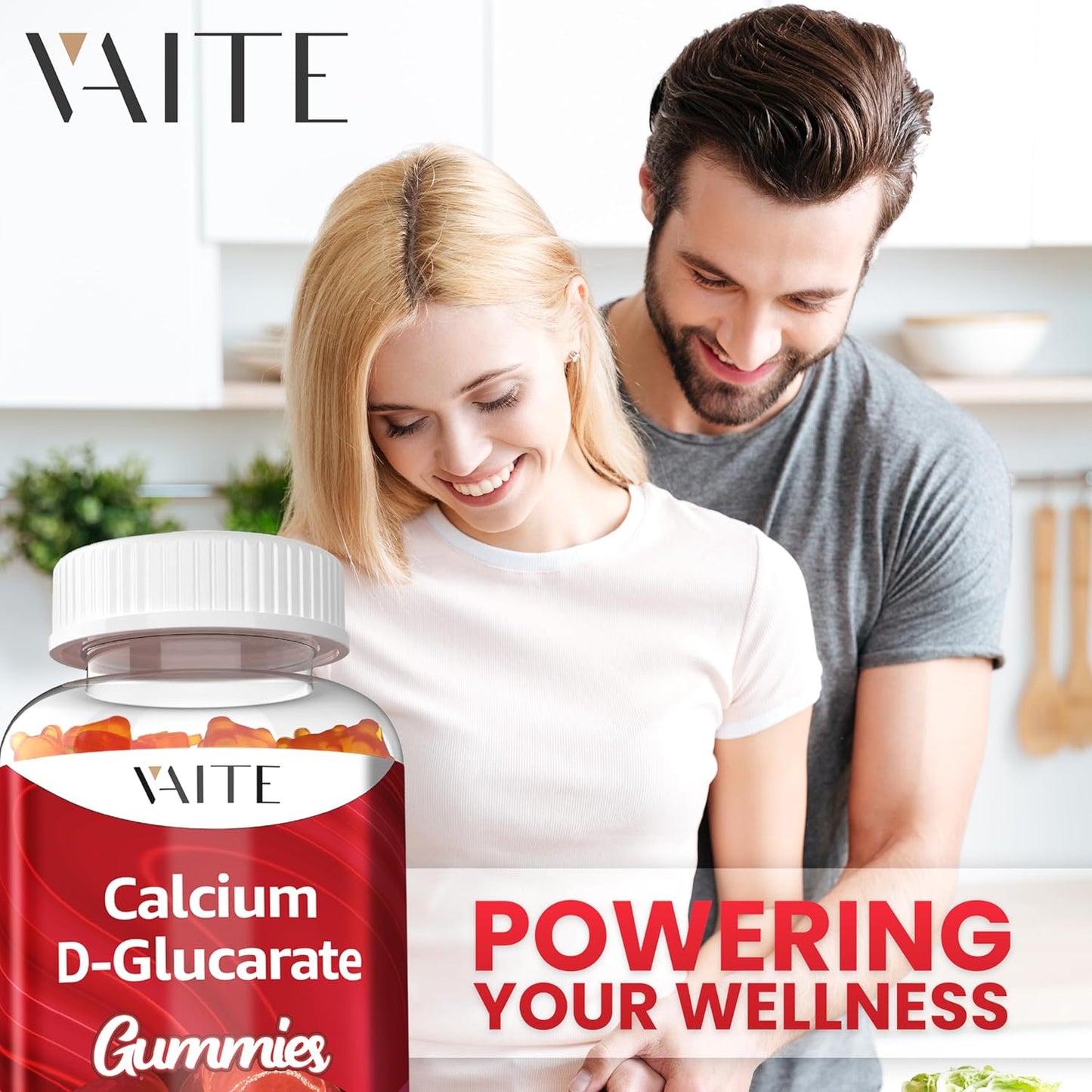 1000mg Calcium D-Glucarate Gummies for Hormone Balance & Menopause Support - Vegan & Non-GMO, 60 Chewables