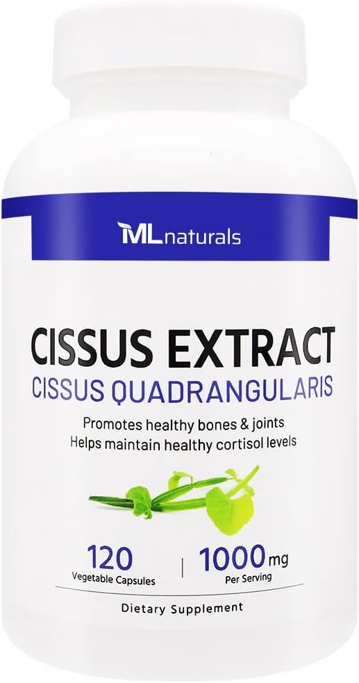 1000mg Cissus Extract Capsules for Joint & Bone Health - Non-GMO - 120 Count