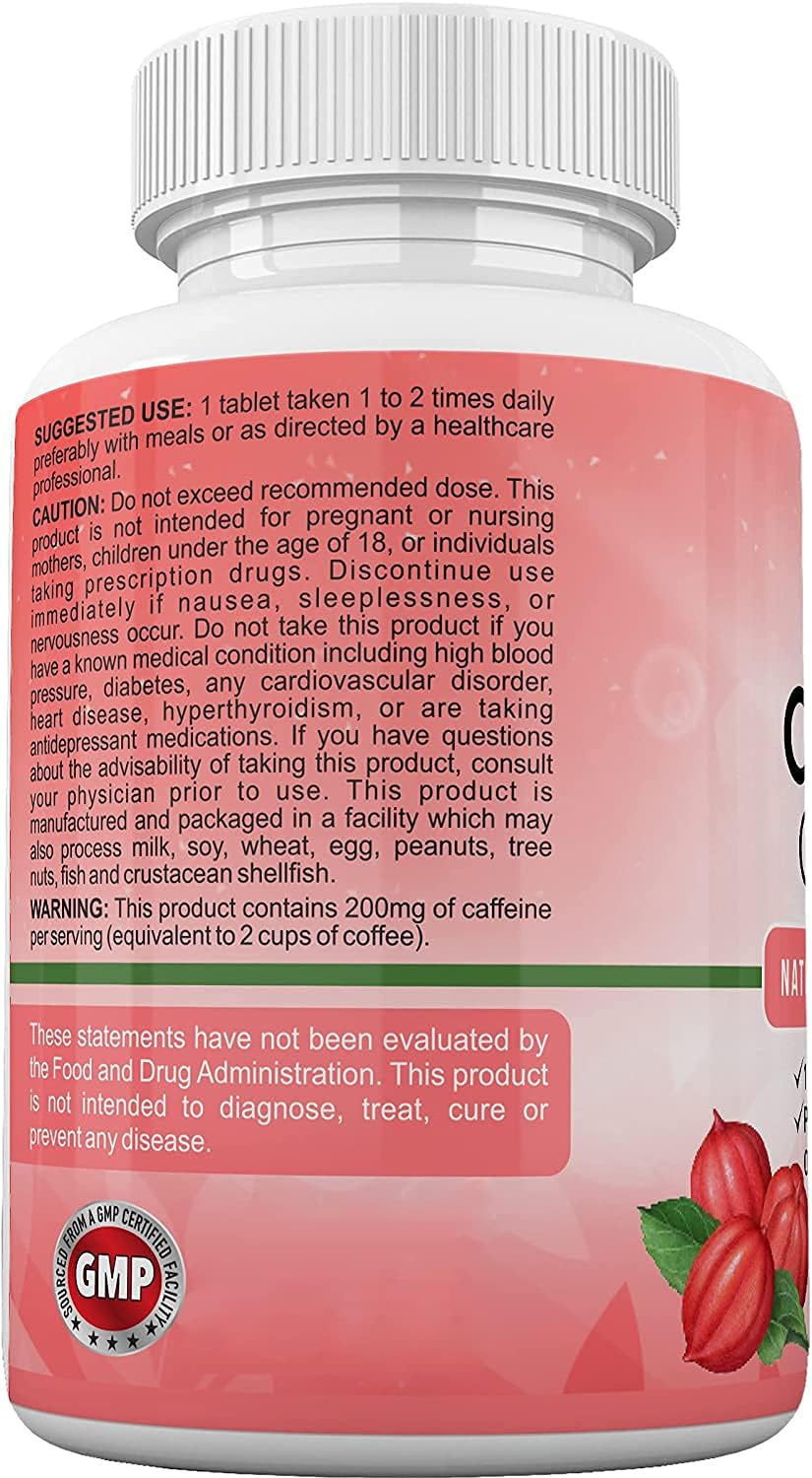 1000mg Guarana Complex Energizer Supplement for Energy & Mind Functions - 90 Tablets