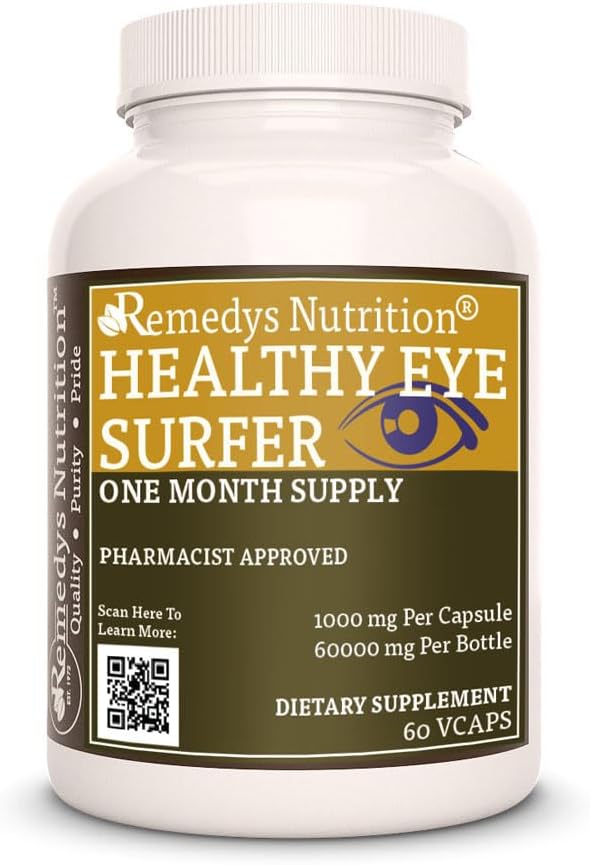1,000mg Herbal Dietary Supplement for Healthy Eyes | 60 Vegan Capsules | Non-GMO, No Fillers or Preservatives | Two Month Supply