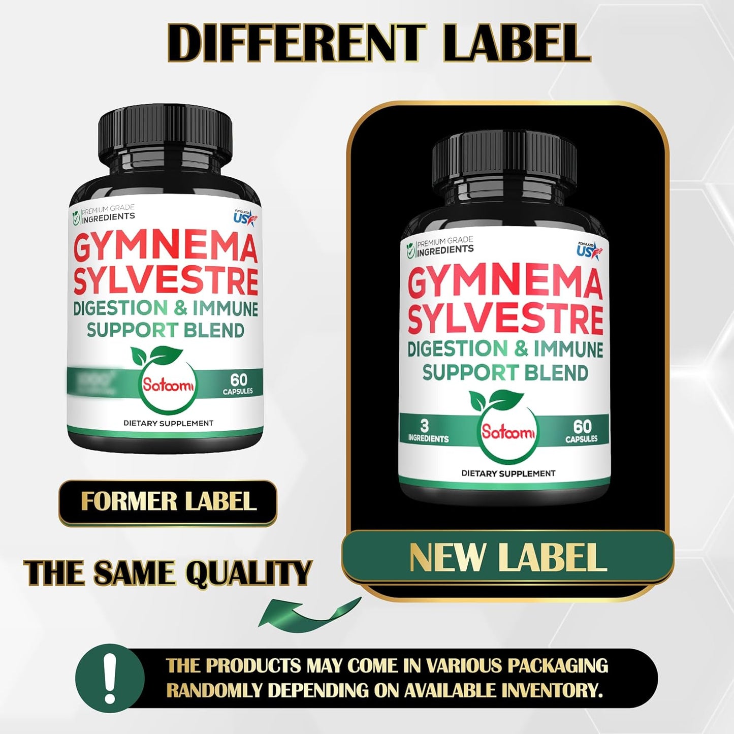1000mg Satoomi Extract 20:1 Gymnema Sylvestre Supplements with Berberine HCl, Ceylon Cinnamon, Elderberry - Immune System & Circulatory Health Support - 60 Capsules